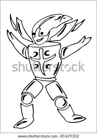 Coloring Page Cartoon Gold Miner Coloring Stock Vector 708927397