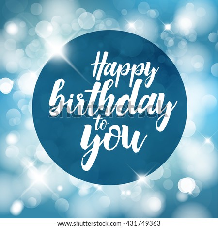 happy birthday background blue