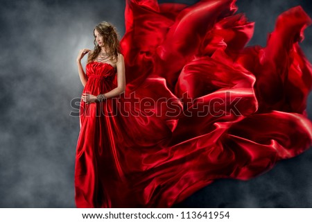 Woman In Red Dress Stock Photos, Images, & Pictures | Shutterstock