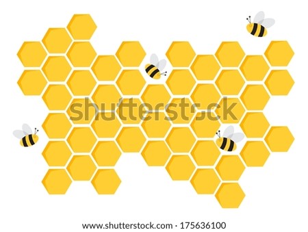 Eps10 illustration : Honeycomb pattern background