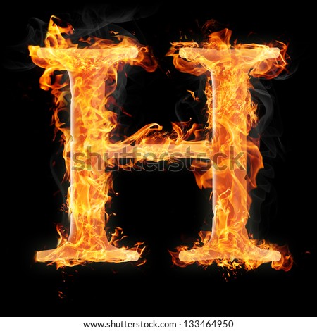 Letters Symbols Fire Letter H Stock Illustration 133464950 - Shutterstock