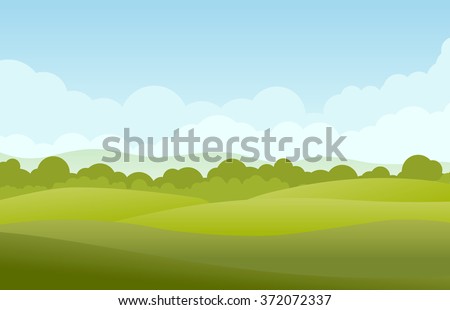 Green landscape vector
