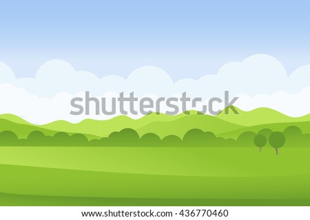 Green landscape vector