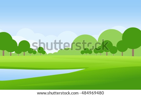 Green Landscape Vector