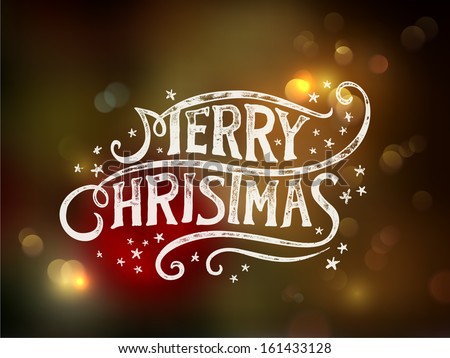 Christmas typography, handwriting