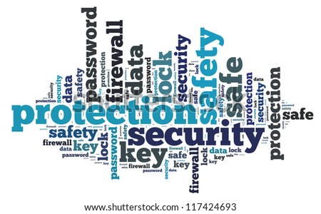 security infotext graphics arrangement concept on stock illustration