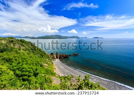 Nha Trang bay, Vietnam. North Of Nha Trang City.Taken From High Point