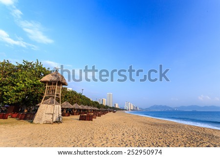 Nha Trang City Beach, Vietnam. Early Morning