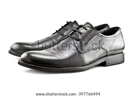 Men's classic shoes isolated on white background stock photo
