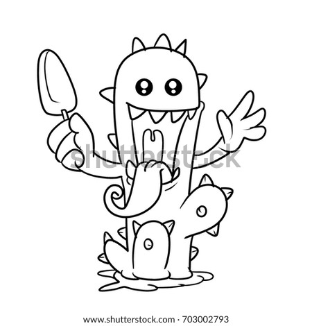 Monster Cactus Kid Coloring Book Stock Illustration 703002793 ... Monster Cactus Kid Coloring Book Stock Illustration 703002793 ...