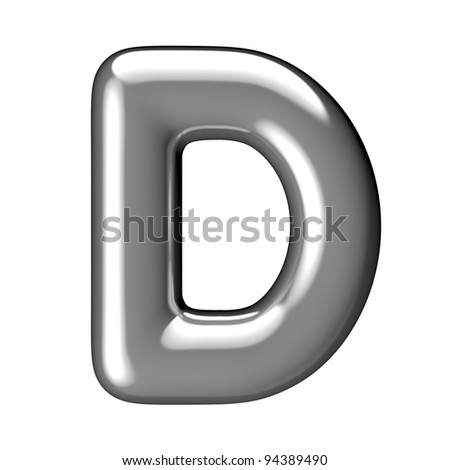 Stock Images similar to ID 77005000 - letter d from chrome solid...
