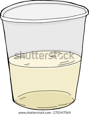 Plastic Cup Half Full Drink Over Stock Vector 271031687 - Shutterstock