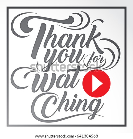 Thank You Watching Vector Stock Vector 639194983 - Shutterstock