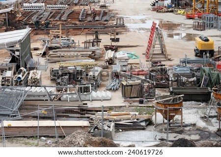 Construction Site Building Materials Stock Photo (Edit Now) 240619726