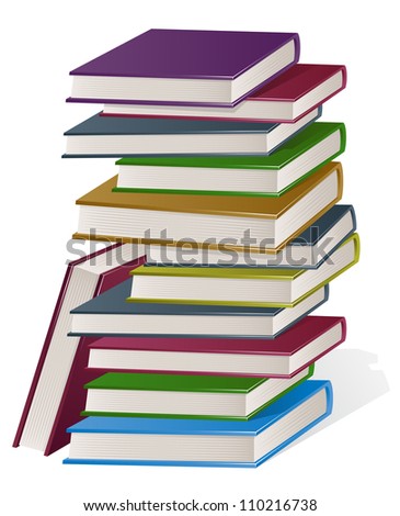 Cartoon Stack Of Books Stock Photos, Images, & Pictures | Shutterstock