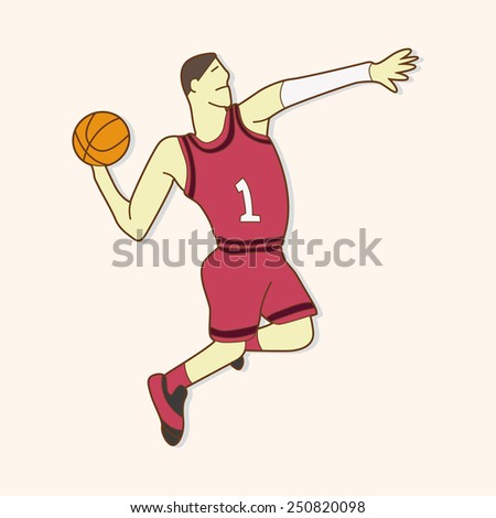 Cartoon Basketball Player Icon Stock Vector 67589131 - Shutterstock