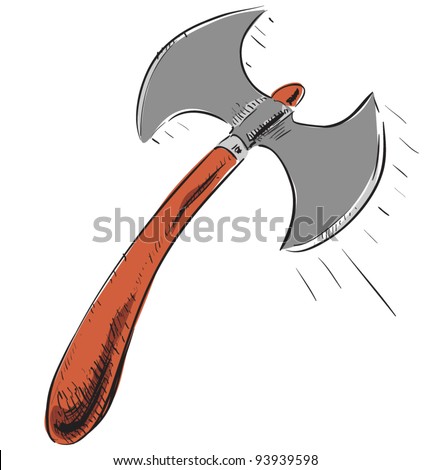 Ax Icon Cartoon Sketch Style Stock Vector 92637058 - Shutterstock