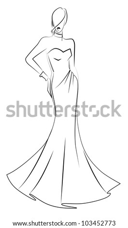 model garment sketch