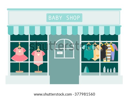 Children Clothes Shop Shops And Stores IconsVector Illustration Children Clothes Shop Shops And Stores IconsVector Illustration