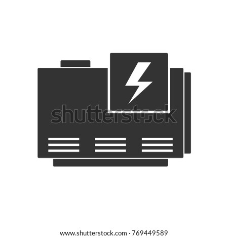 logo generator vector Electric ãƒ™ã‚¯ã‚¿ãƒ¼ç”»åƒ Home Generator Silhouette Vector Isolated