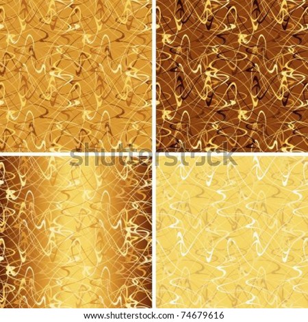 Set abstract gold a backgrounds