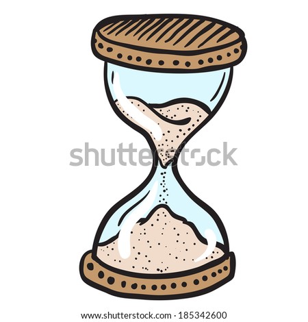 Hourglass Cartoon Doodle Stock Vector 185342537 - Shutterstock