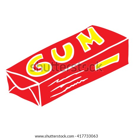 Pack Gum Cartoon Illustration Stock Vector 417733063 - Shutterstock