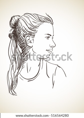 Tied Hair Young Girl Stock Photos, Royalty-Free Images 