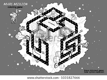 Fun Children Coloring Board Game Brave Stock Vector (2018 ... Fun Children Coloring Board Game Brave Stock Vector (2018 ...