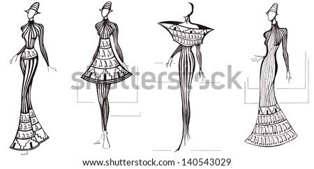 model garment sketch