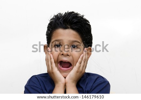 Surprised South Asian Indian Eight Year Stock Photo 146179607 ...