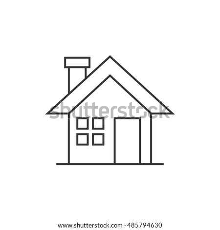 Continuous Line Drawing House Stock Vector 508922740 - Shutterstock
