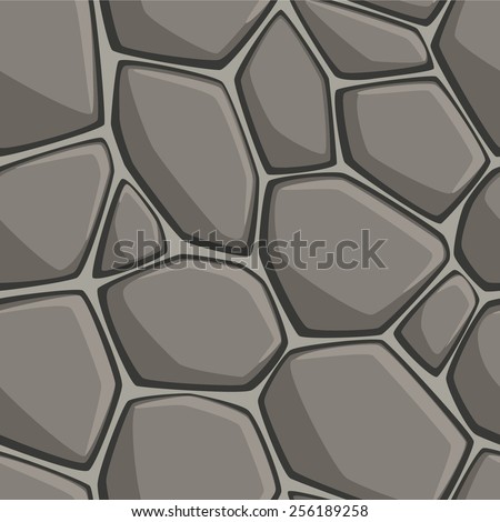 Seamless cartoon stone texture. Vector illustration. - stock vector