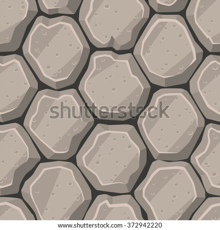 Seamless Cartoon Stone Texture Vector Illustration Stock Vector