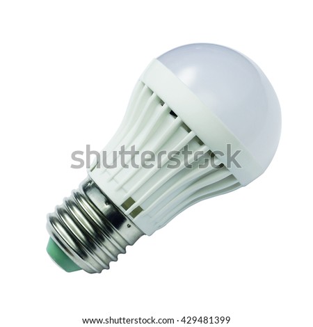 Lâmpada LED isolada em fundo branco