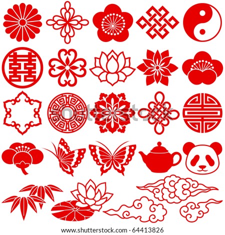 Chinese decorative icons