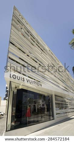 Beverly Hills,CA June 2nd 2015 Louis Vuitton's new flagship Store at the corner of Rodeo Drive and Dayton Way in Beverly Hills designed by Peter Marino.