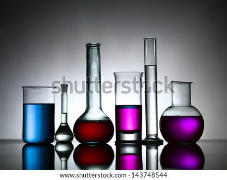 Assorted Laboratory Glassware Equipment Ready Experiment Stock Photo ...