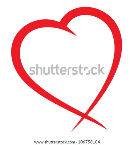 Red heart vector