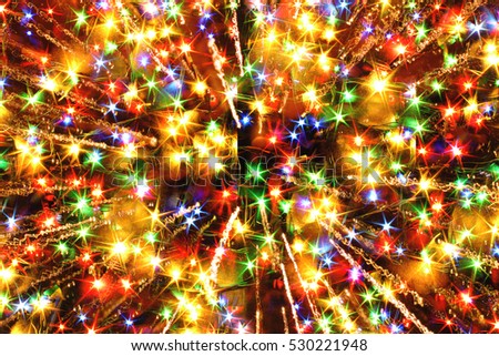 Colorful Twinkling Christmas Lights Blurred Background Stock Photo ...