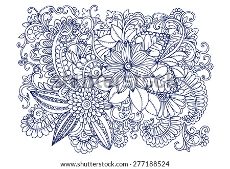 Mandala Flowers Coloring Book Adults Stock Vector 374855221 - Shutterstock