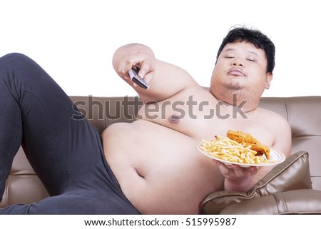 eating wifes spunk fat mario sitting on couch