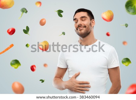 Image result for man satisfied with food