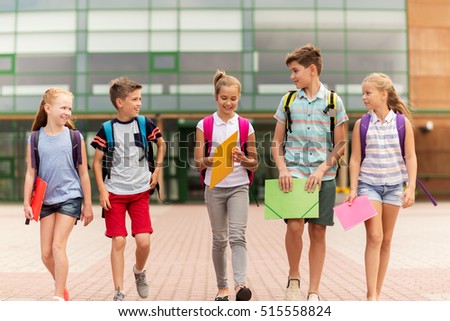 Group Teenage Boys Girls Talking Walking Stock Photo 200190836 ...