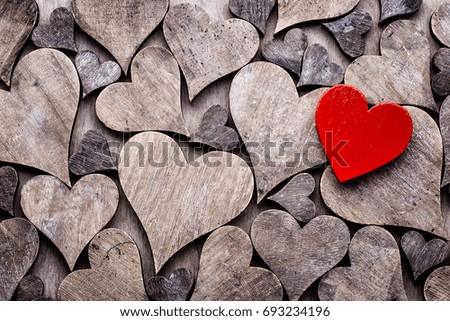 Rustic Valentines Day Background With Hearts Rustic Valentines Day Background With Hearts