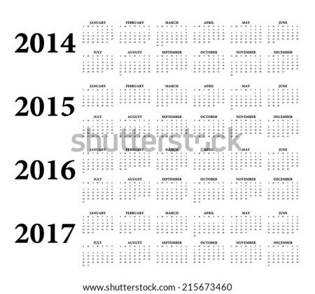 2014 and 2015 calendars