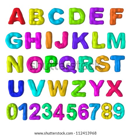 Illustration Alphabet Set Associate Objects Number Stock Vector ...