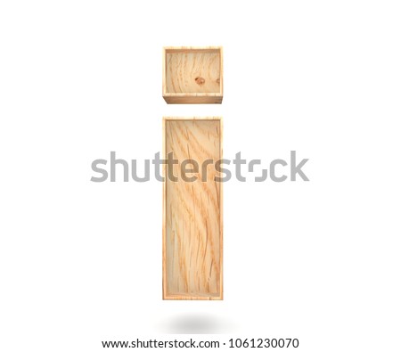 3d Decorative Wooden Alphabet Capital Letter Stock Illustration