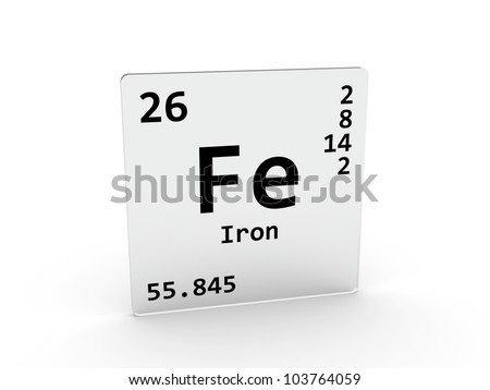 Iron Symbol Fe Element Periodic Table Stock Illustration 103764059 ...