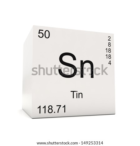 Tin Chemical Element Periodic Table Symbol Stock Illustration 69346255 ...